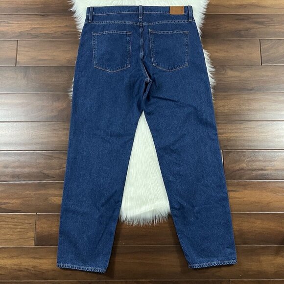 J. Crew Size 32 Primerose Wash Mid Rise Slouchy Straight Dad Denim Jeans BP294 - Picture 7 of 10